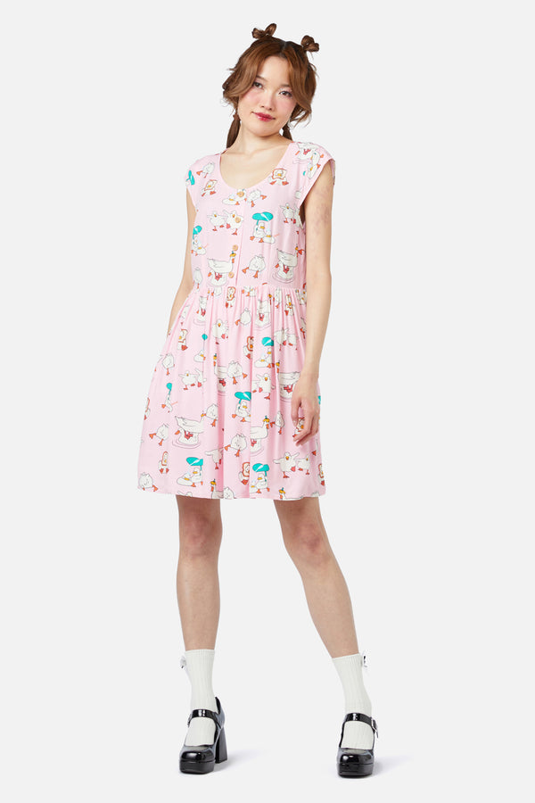 Dangerfield - Puddle Duck Dress - pink
