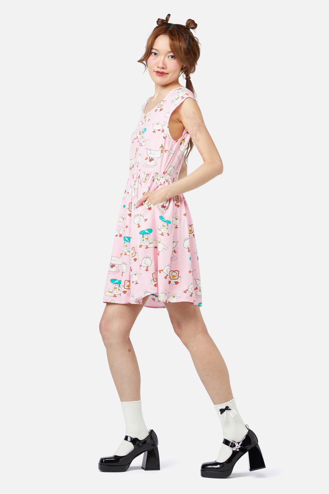 Dangerfield - Puddle Duck Dress - pink