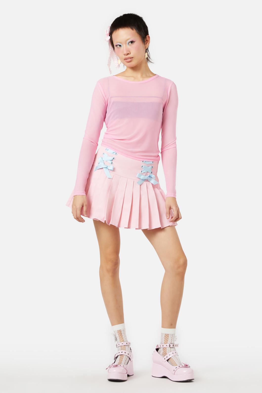 Dangerfield - Fairybread Anthem Mesh Top - hot-pink