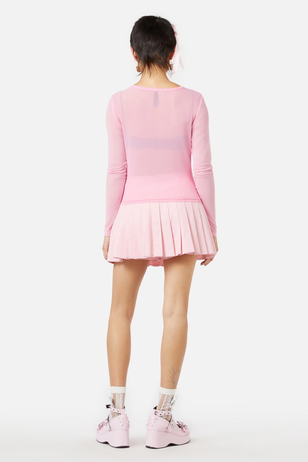 Dangerfield - Fairybread Anthem Mesh Top - hot-pink