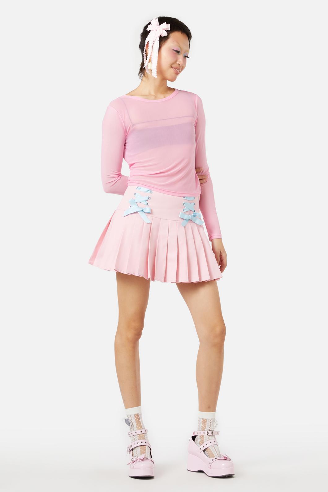 Dangerfield - Fairybread Anthem Mesh Top - hot-pink