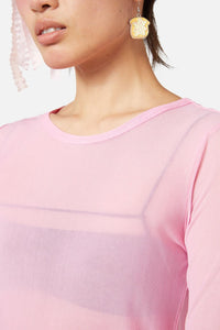 Dangerfield - Fairybread Anthem Mesh Top - hot-pink