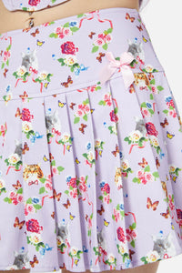Dangerfield - Kitsch Kitty Print Skort - purple