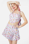 Dangerfield - Kitsch Kitty Print Corset Top - purple