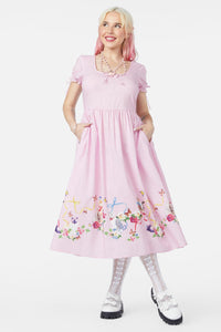 Dangerfield - Kitsch Kitty Midi Dress - pink