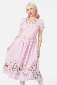 Dangerfield - Kitsch Kitty Midi Dress - pink