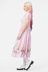Dangerfield - Kitsch Kitty Midi Dress - pink