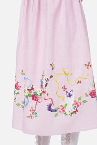 Dangerfield - Kitsch Kitty Midi Dress - pink