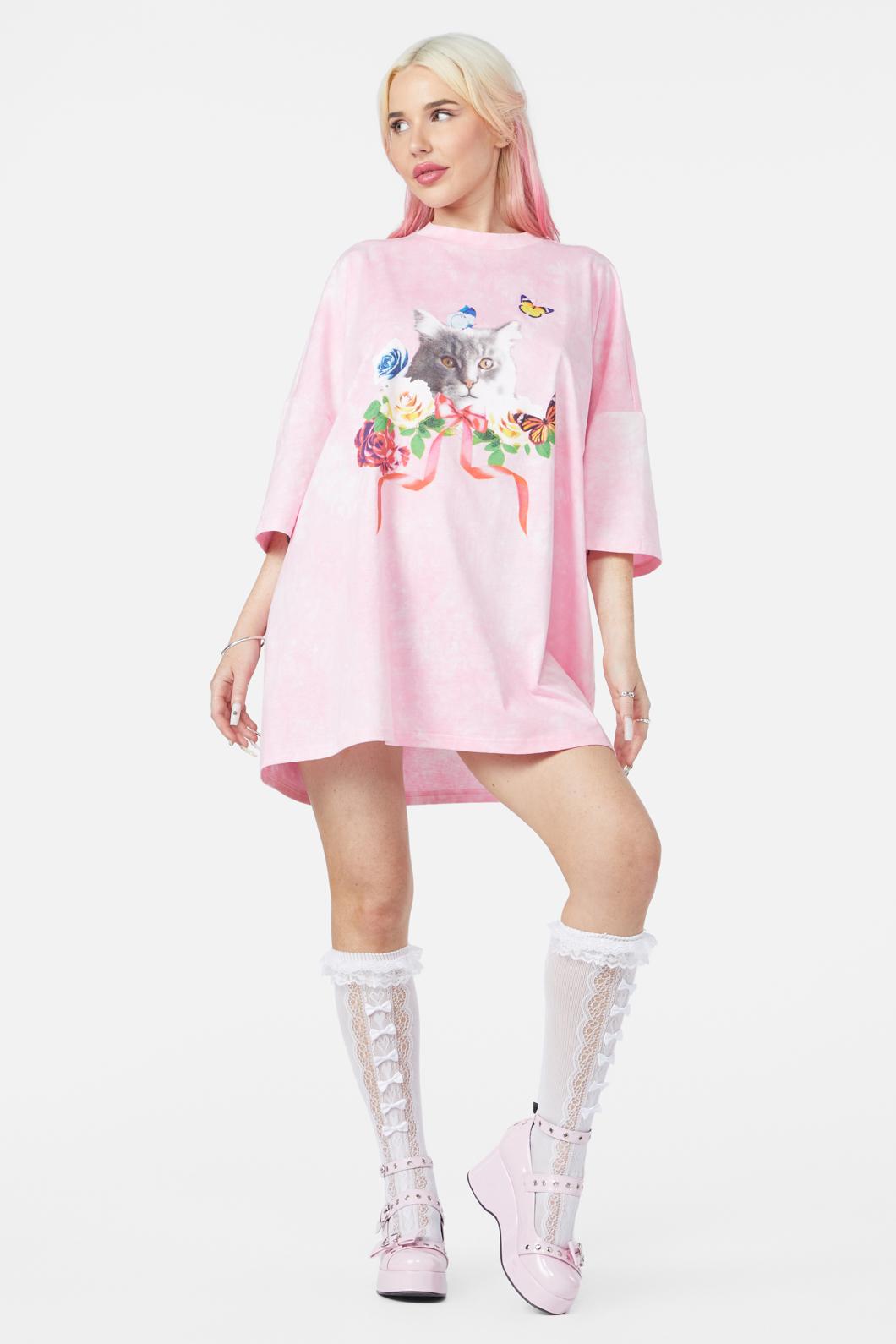 Dangerfield - Rose Garden OS Tee - pink