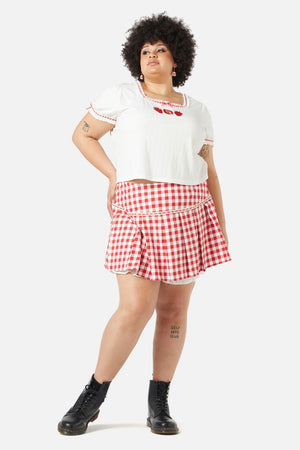 Dangerfield - Curve Wicker Waffle Top - cream