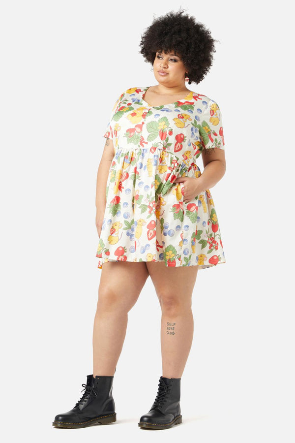 Dangerfield - Curve Hamper Printed Dress - multi