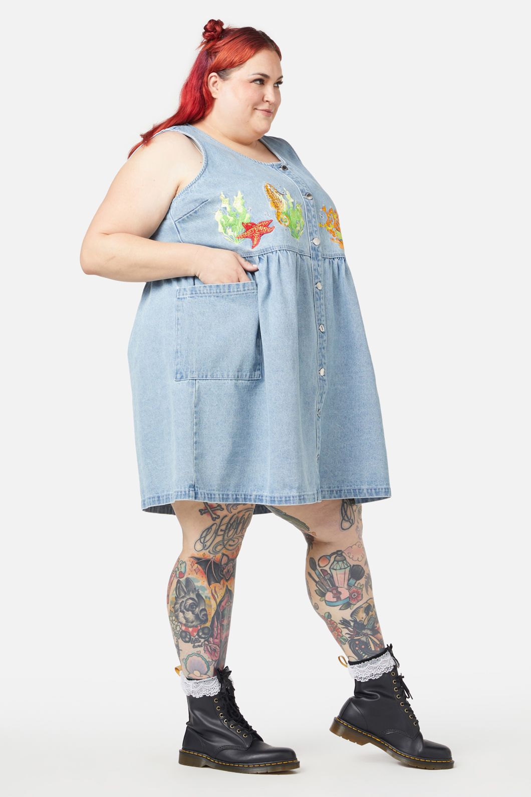 Dangerfield - Curve Reef Pinafore - blue