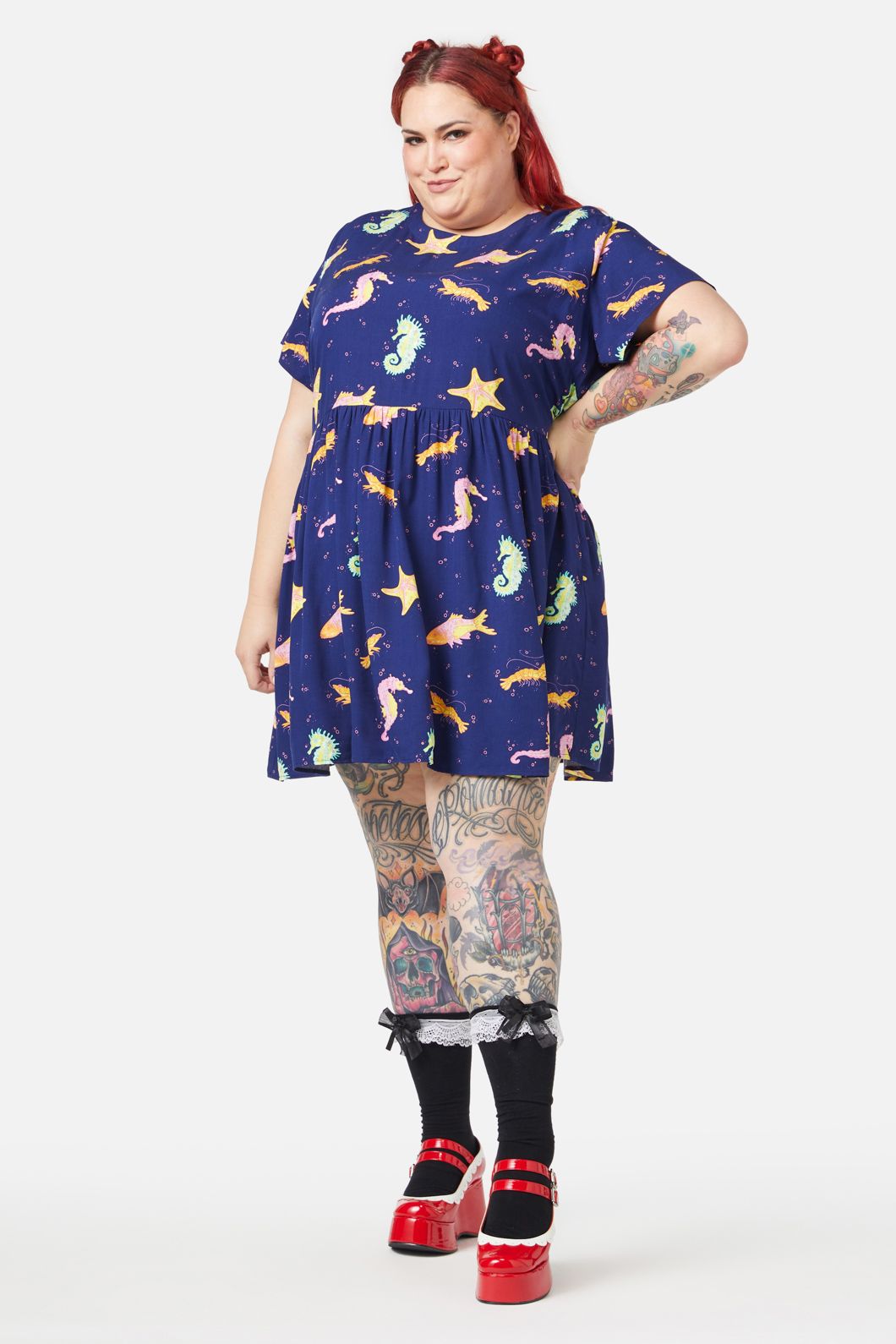 Dangerfield - Curve Riptide Dress - navy