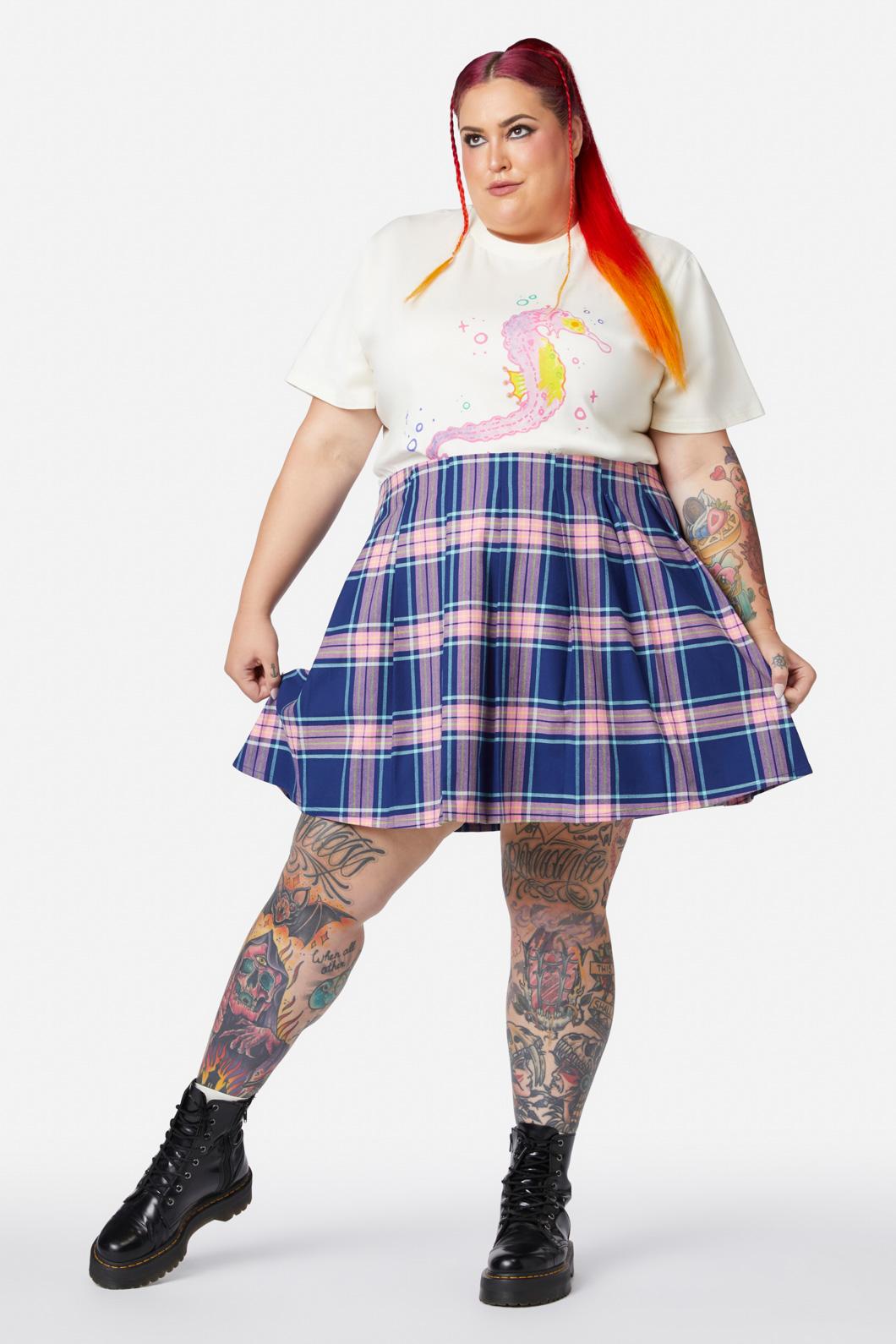 Dangerfield - Curve Sandbank Tartan Skirt - multi
