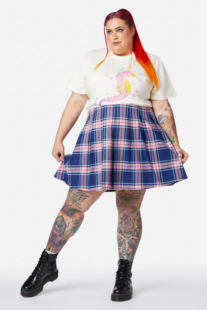 Dangerfield - Curve Sandbank Tartan Skirt - multi