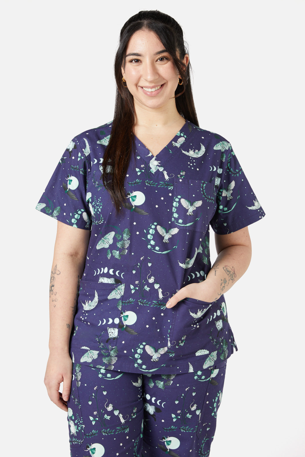Scrubs With Love - Nocturnal Scrub Set - navy