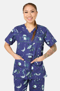 Scrubs With Love - Nocturnal Scrub Set - navy
