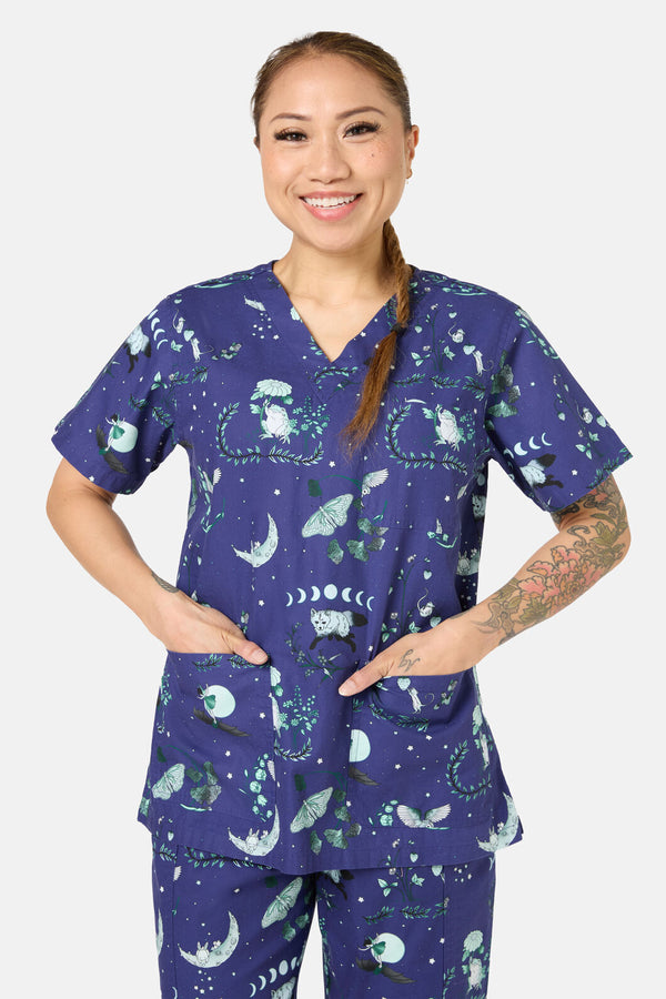 Scrubs With Love - Nocturnal Scrub Set - navy