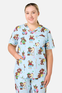 Dangerfield - Teddy Bear Scrub Set - blue