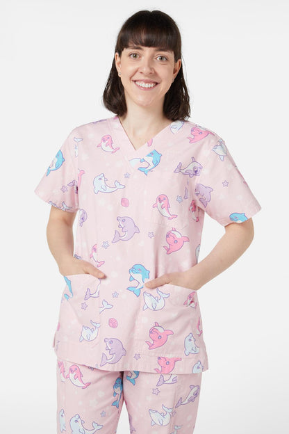 Dangerfield - Dolphin Scrub Set - pink