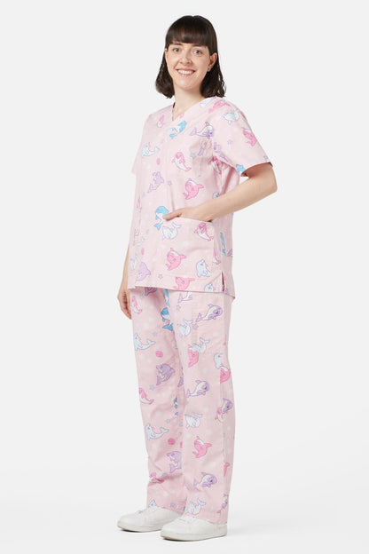 Dangerfield - Dolphin Scrub Set - pink
