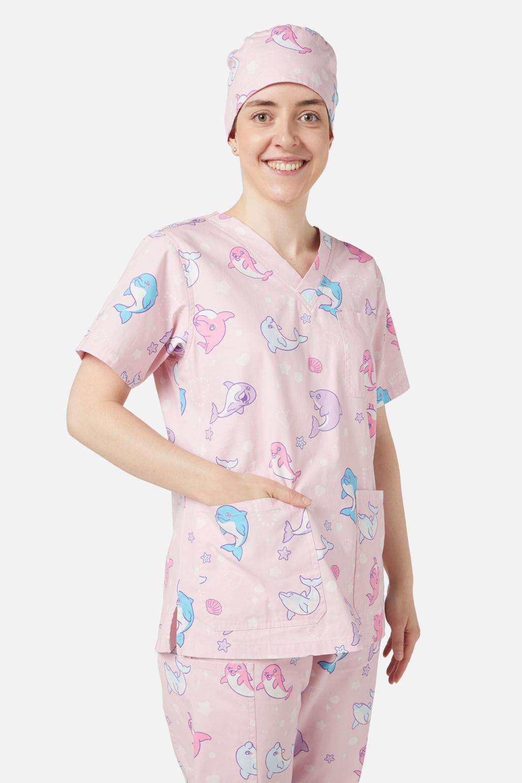 Dangerfield - Dolphin Scrub Hat - pink