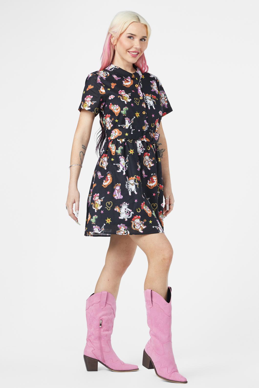 Dangerfield - Meowdy Dress - black