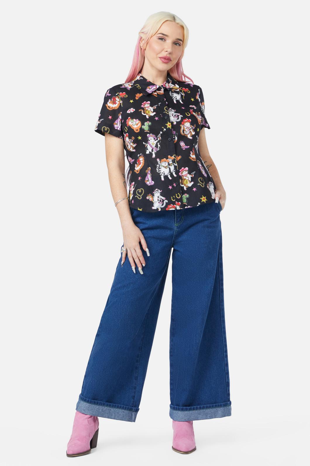 Dangerfield - Meowdy Blouse - black