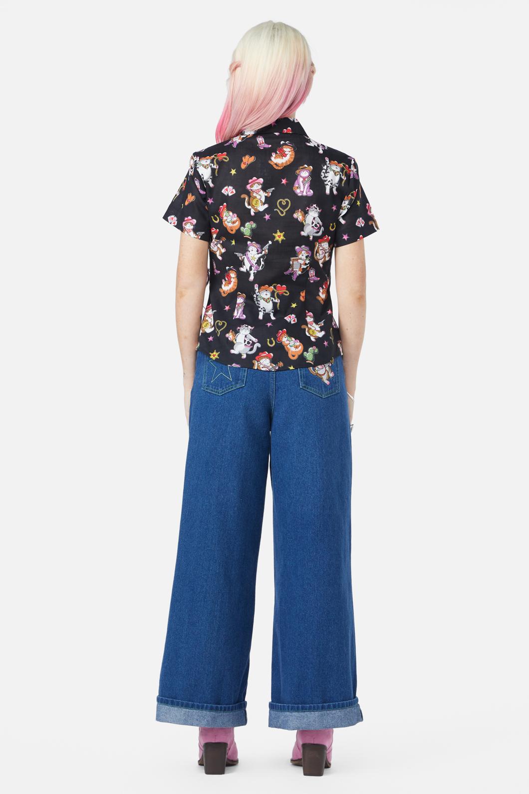 Dangerfield - Meowdy Blouse - black