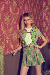 Dangerfield - Meowdy Blouse - green