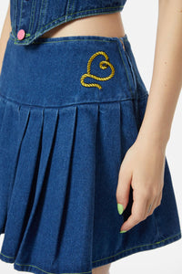 Dangerfield - Bandit Denim Skort - blue