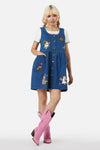 Dangerfield - Bandit Denim Pinafore - blue