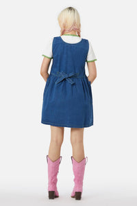 Dangerfield - Bandit Denim Pinafore - blue