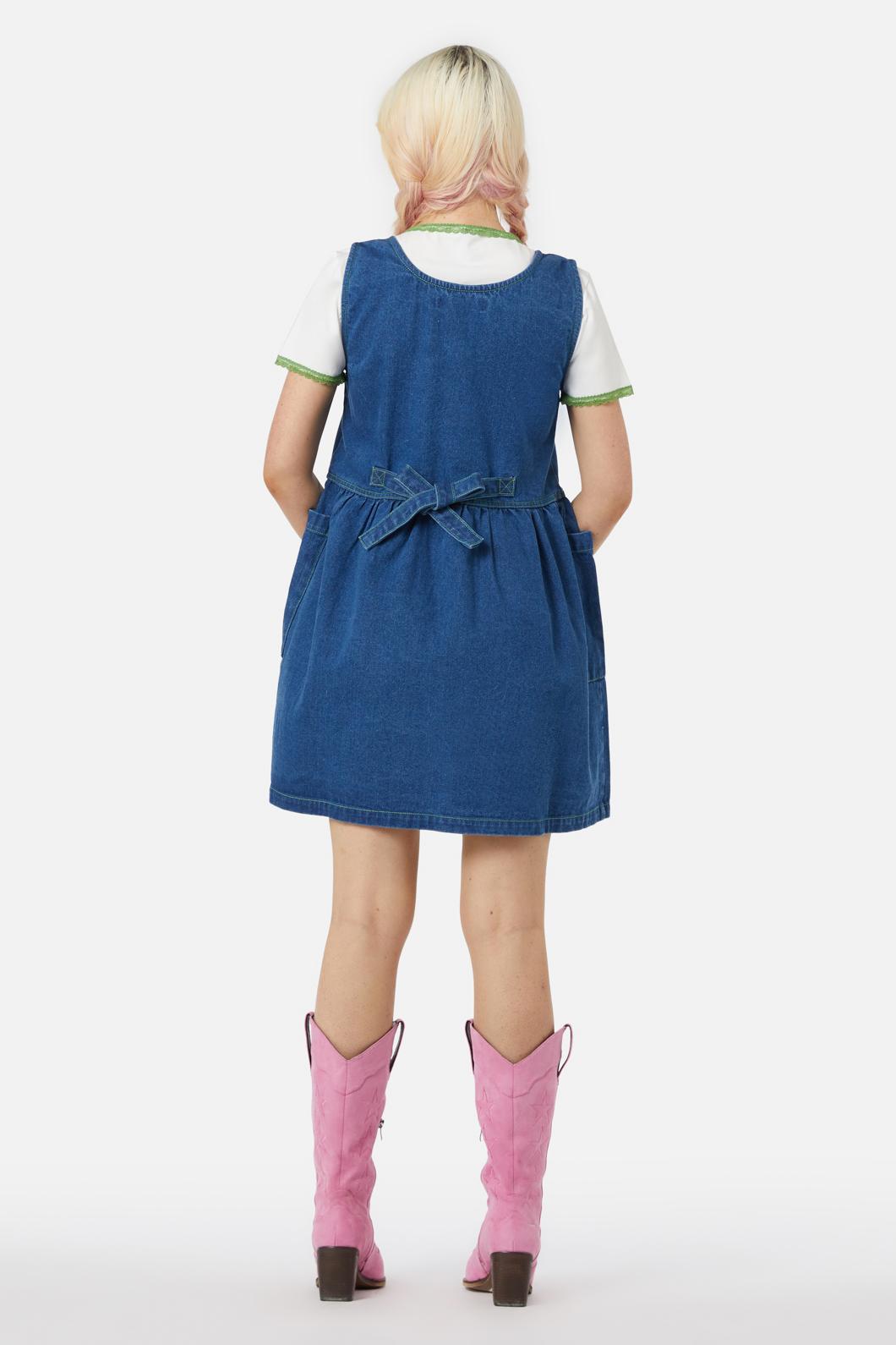 Dangerfield - Bandit Denim Pinafore - blue
