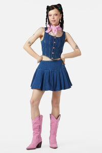 Dangerfield - Bandit Denim Corset - blue