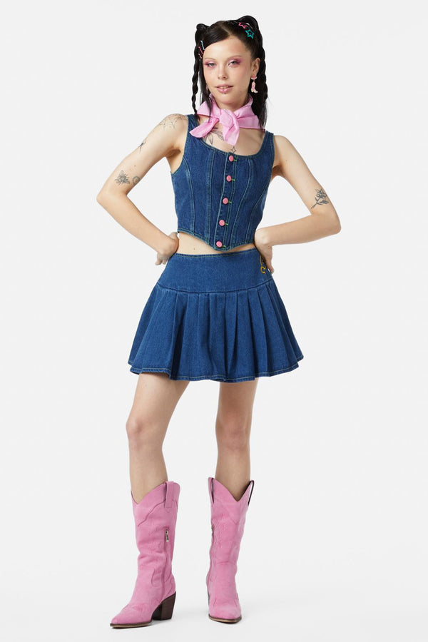 Dangerfield - Bandit Denim Corset - blue