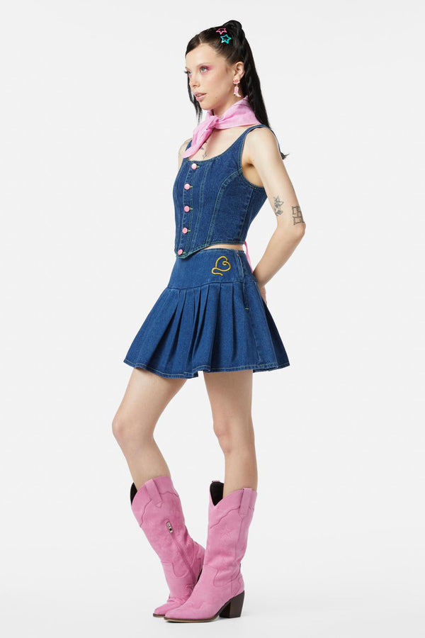 Dangerfield - Bandit Denim Corset - blue