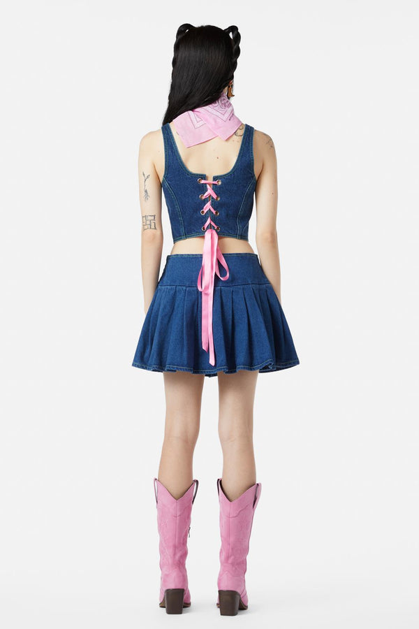 Dangerfield - Bandit Denim Corset - blue