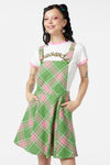 Dangerfield - Ranch Tartan Pinny - green-pink