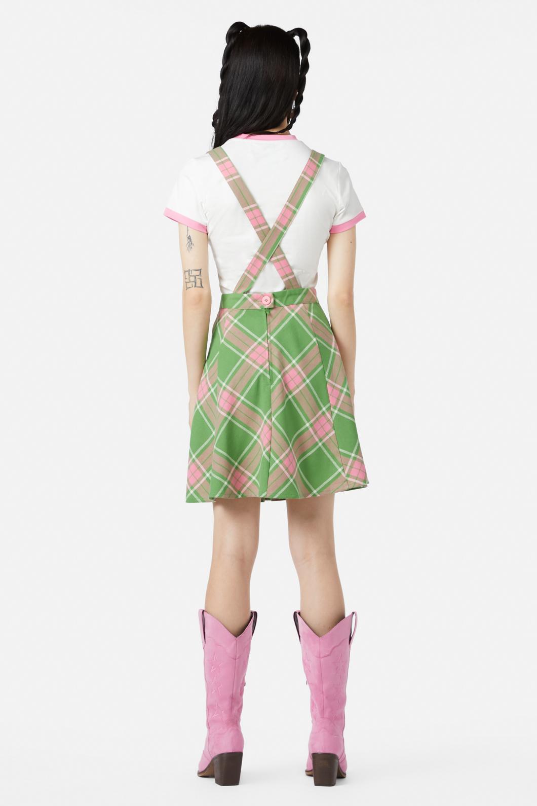 Dangerfield - Ranch Tartan Pinny - green-pink