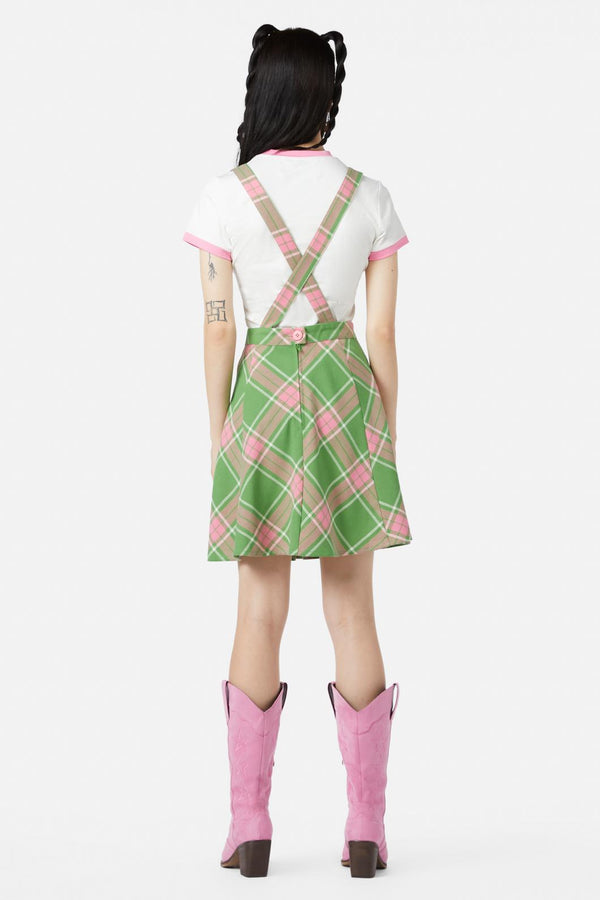 Dangerfield - Ranch Tartan Pinny - green-pink