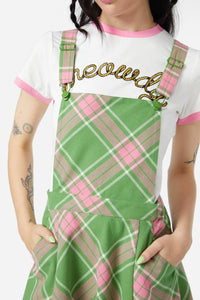 Dangerfield - Ranch Tartan Pinny - green-pink