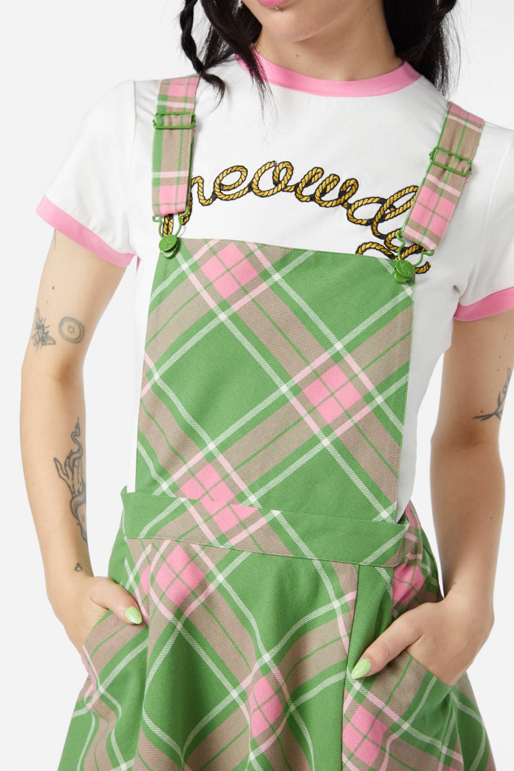Dangerfield - Ranch Tartan Pinny - green-pink