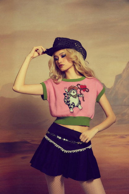 Dangerfield - Ranch Knit Top - pink