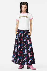 Dangerfield - Meowdy Embroidered Tee - cream