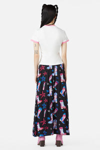 Dangerfield - Meowdy Embroidered Tee - cream