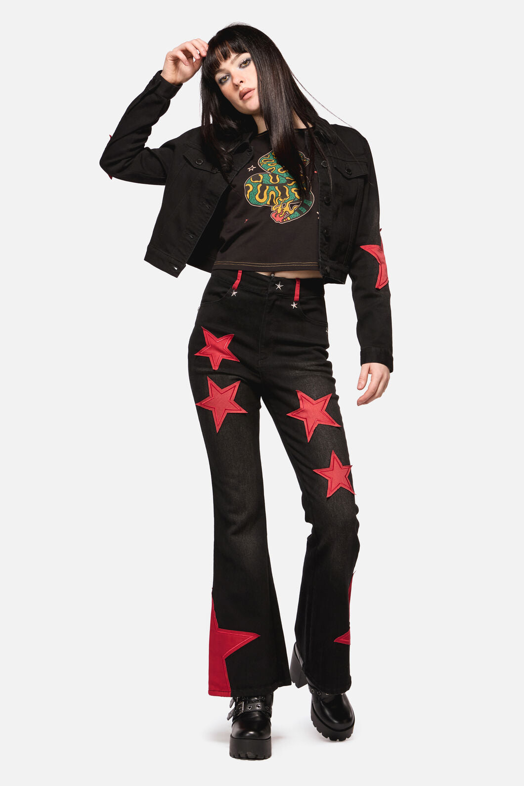 Dangerfield - Catwalk Assassin Jean - black-red