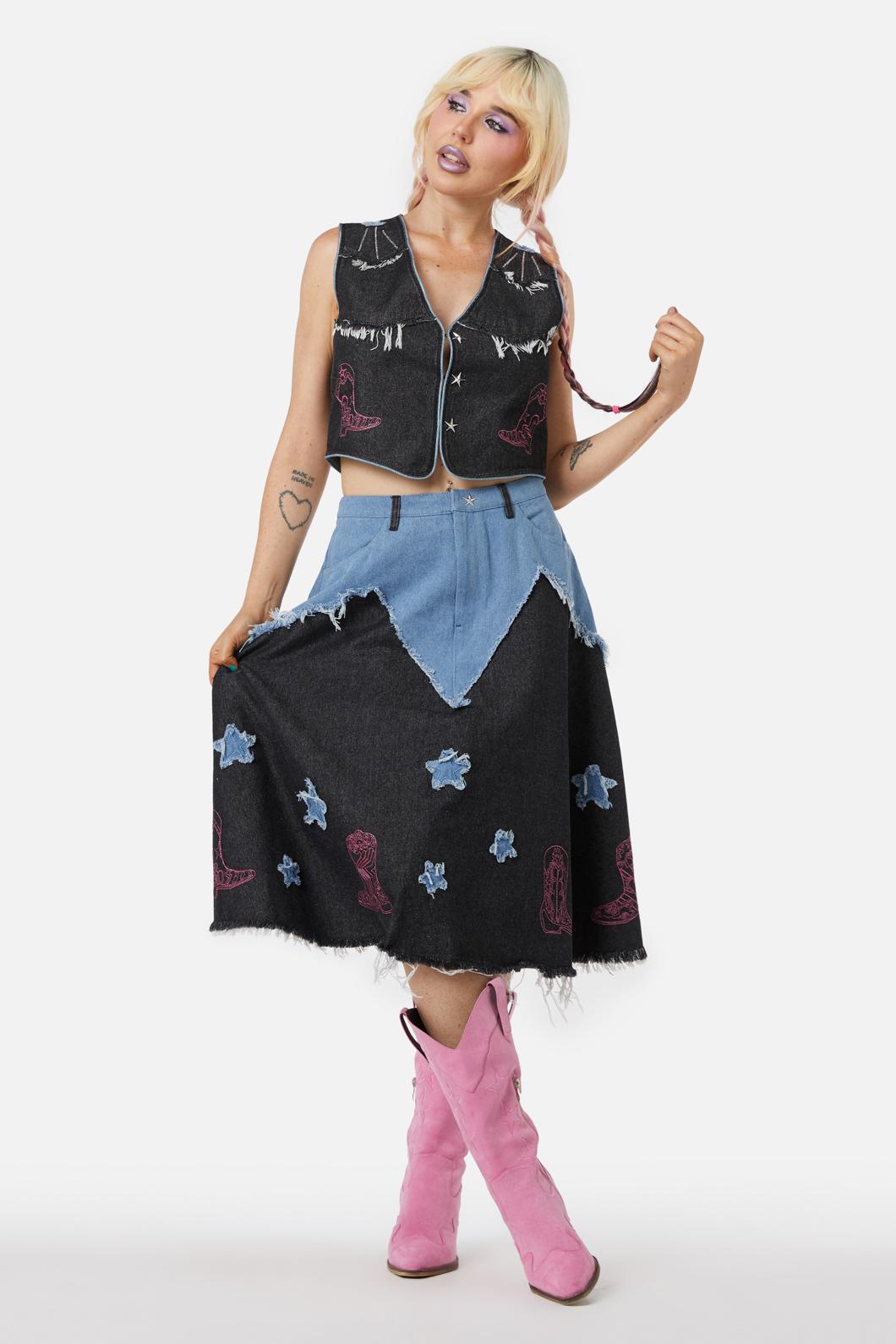 Dangerfield - Catwalk Assassin Skirt - black-blue