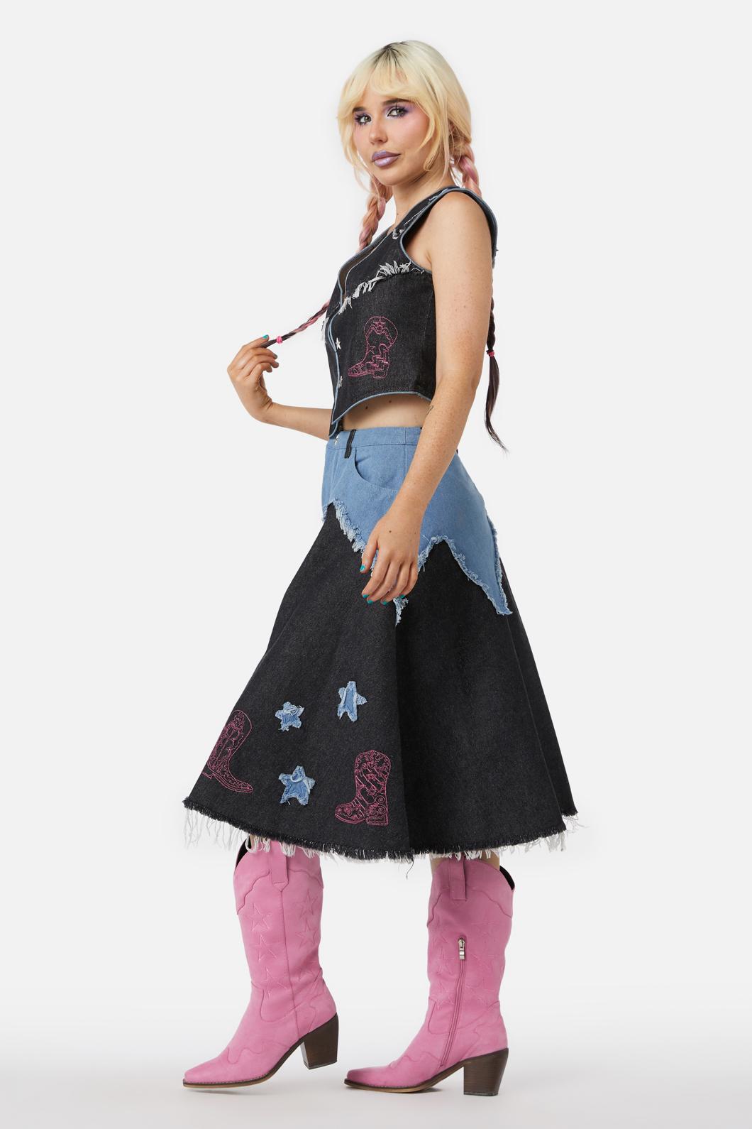 Dangerfield - Catwalk Assassin Skirt - black-blue