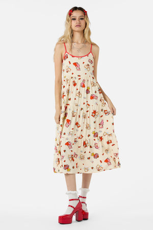 Dangerfield - Love Found Tier Dress - cream